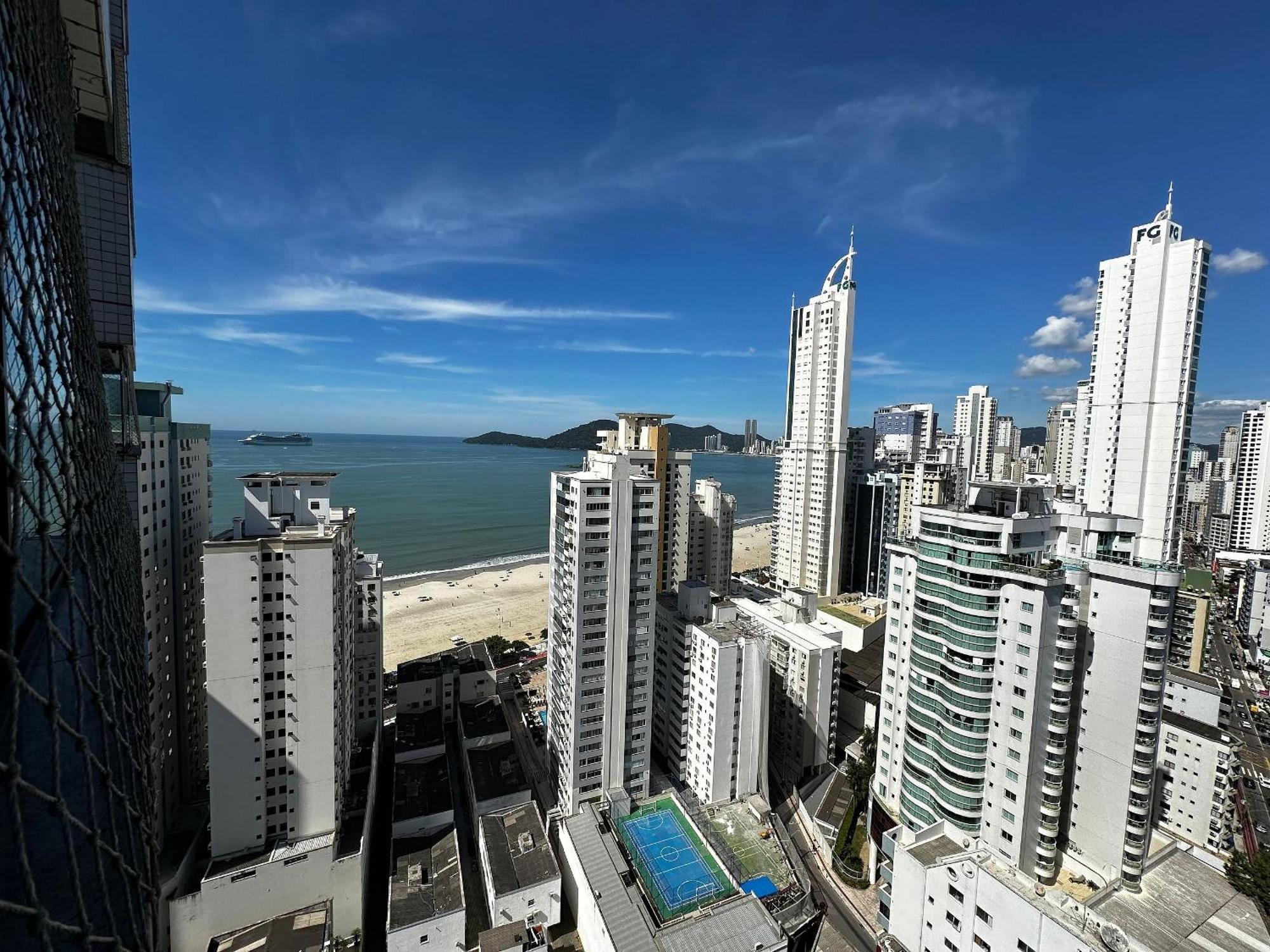 Ct01- Vista Mar| Telas Protecao| Churrasq, Garagem Balneário Camboriú Eksteriør billede